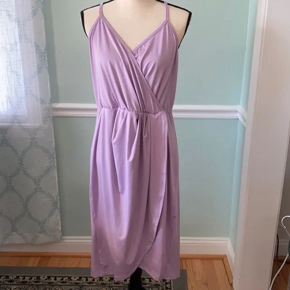 Shein lavender wrap dress Size 3XL NWOT - Picture 2 of 9